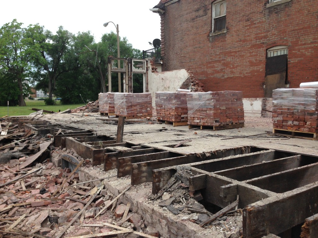 Demolition on the 4200 block of Evans Avenue, June 2014.