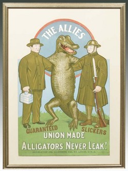 Alligator ad from the World War I era.