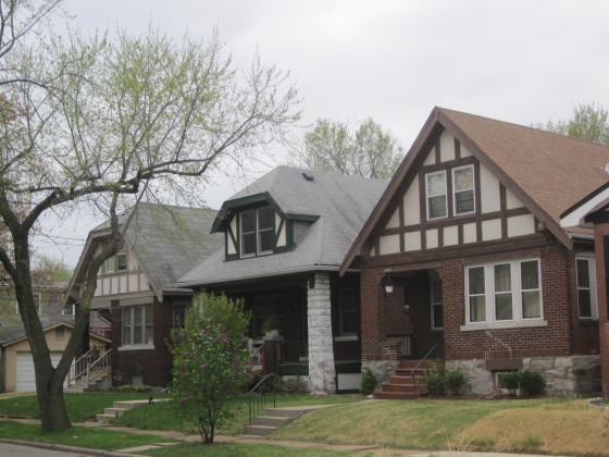 Dwellings on Alfred Avenue in the earlier Shaw's Vandeventer Addition subdivision.